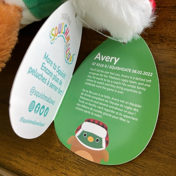 NWT Squishmallows AVERY DUCK  8” Winter 2022 Collection - Picture 3 of 4